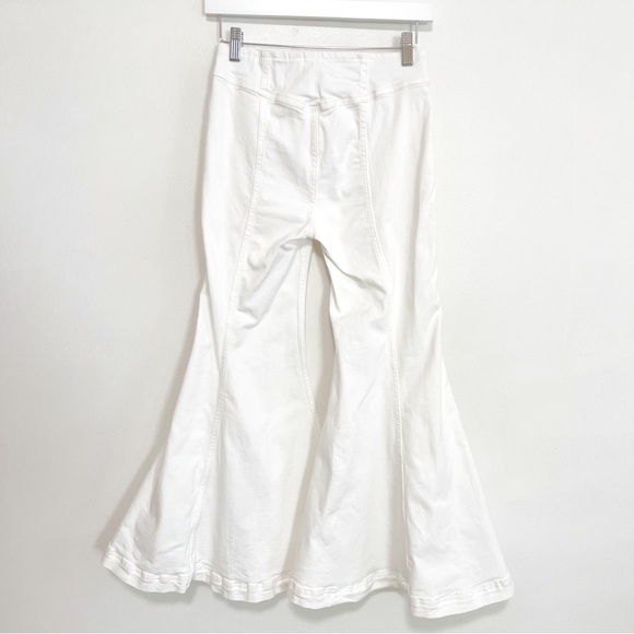 BOGO! Free People We The Free Cha Cha Flare Leg Cropped White Denim Pants 26 - Picture 7 of 11